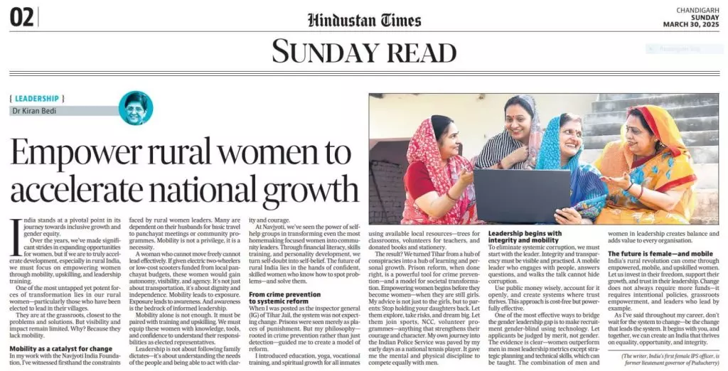 Leadership Empower rural women to accelerate national growth –