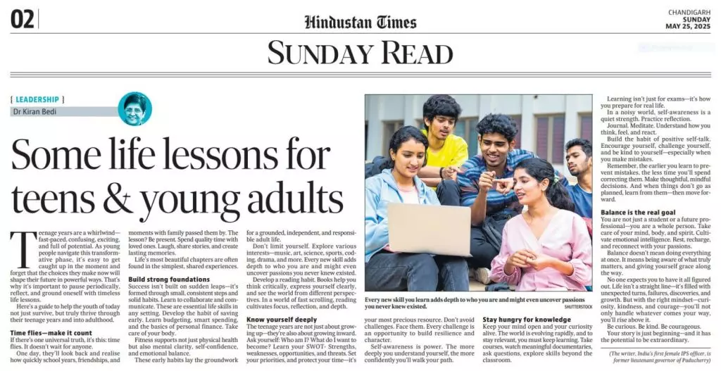 Leadership | Some life lessons for teens & young adults