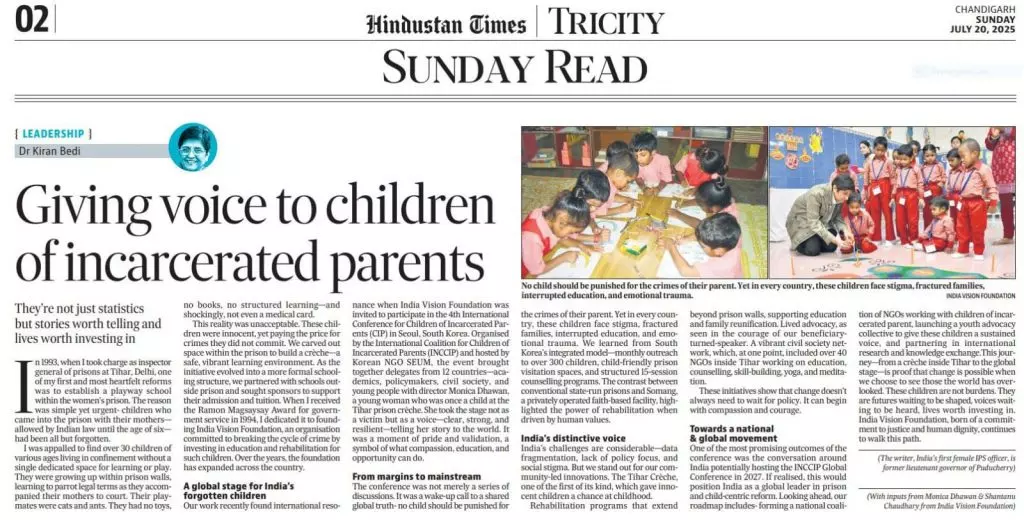 Leadership- Giving Voice to Children of Incarcerated Parents