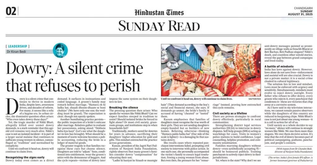 Leadership- Dowry: A silent crime that refuses to die