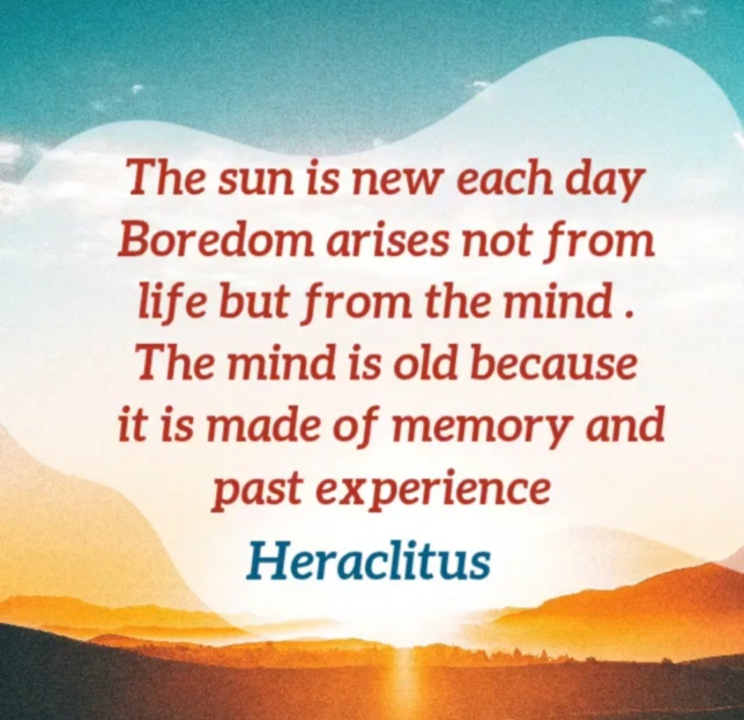 Good Morning Nutrition- The Sun is new each day- Boredom is in the mind ...