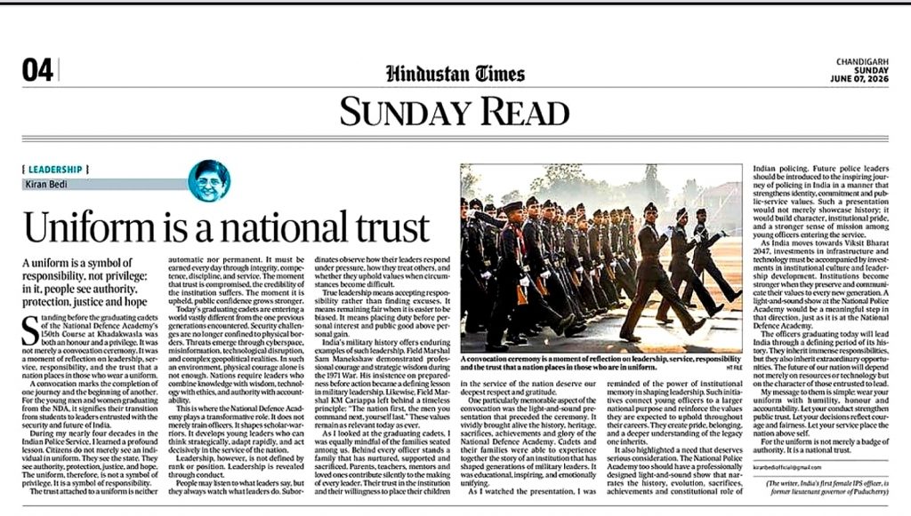 Leadership-The uniform is a national trust